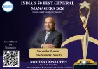 Surender Kumar, GM of Hotel Suncity Mall, Nominated for India’s 50 Best General Managers 2026