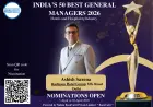Ashish Saxena Nominated for India’s 50 Best General Managers 2026