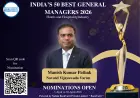 Manish Kumar Pathak Nominated for India’s Top 50 GMs 2026