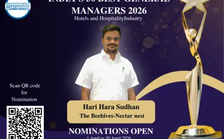 Hari Hara Sudhan, GM of The Beehives Nectar Nest, Nominated for India’s 50 Best General Managers 2026