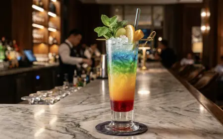 Rainbow Layer Mocktail Recipe (Hotel Style) with SOP & Presentation Guide