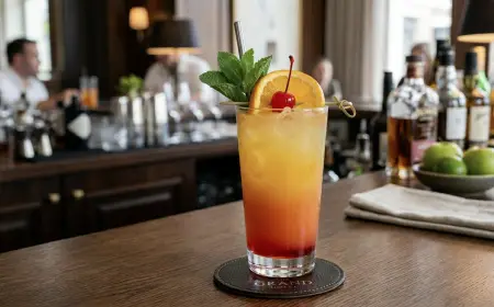 Tropical Sunset Mocktail Recipe with SOP, Garnish & Presentation Guide