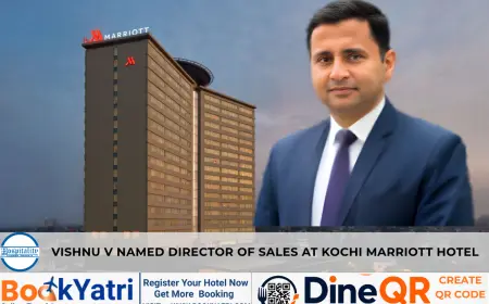Vishnu V Named Director of Sales at Kochi Marriott Hotel
