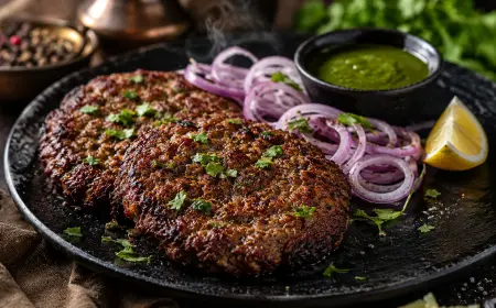 Mutton Chapli Kebab recipe with SOP & presentation guide
