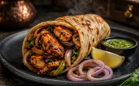 Kathi Roll Chicken Recipe with SOP & Presentation Guide