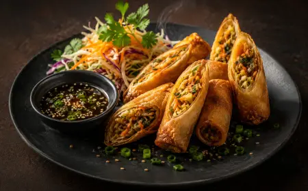 Crispy Veg Spring Rolls That Shatter at the First Bite