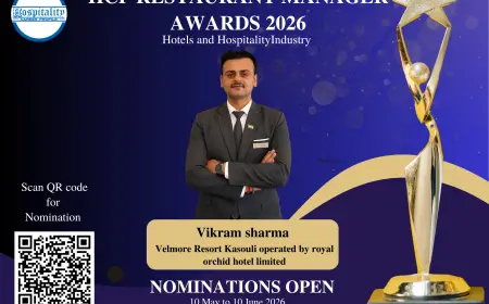 Vikram Sharma, Restaurant Manager of Velmore Resort Kasauli Operated by Royal Orchid Hotel Limited, Nominated for Restaurant Manager Award 2026