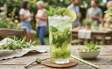 Kiwi Splash Mocktail:  8 Easy Steps to the Best Tropical Green Drink