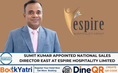 Sumit Kumar Appointed National Sales Director East at Espire Hospitality Limited