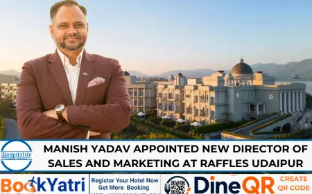 Manish Yadav Appointed New Director of Sales and Marketing at Raffles Udaipur