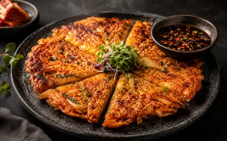 Korean Kimchi Pancake Recipe with SOP & Presentation Guide