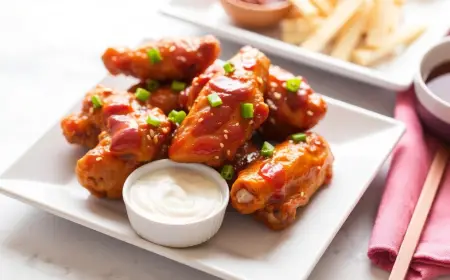 Asian BBQ Chicken Wings Recipe with SOP & Presentation Guide