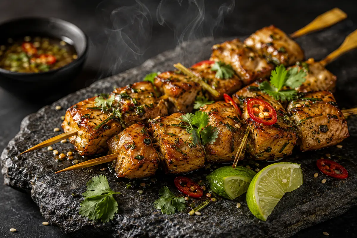 Thai Fish Skewers Recipe That Grills Fragrant with Lemongrass