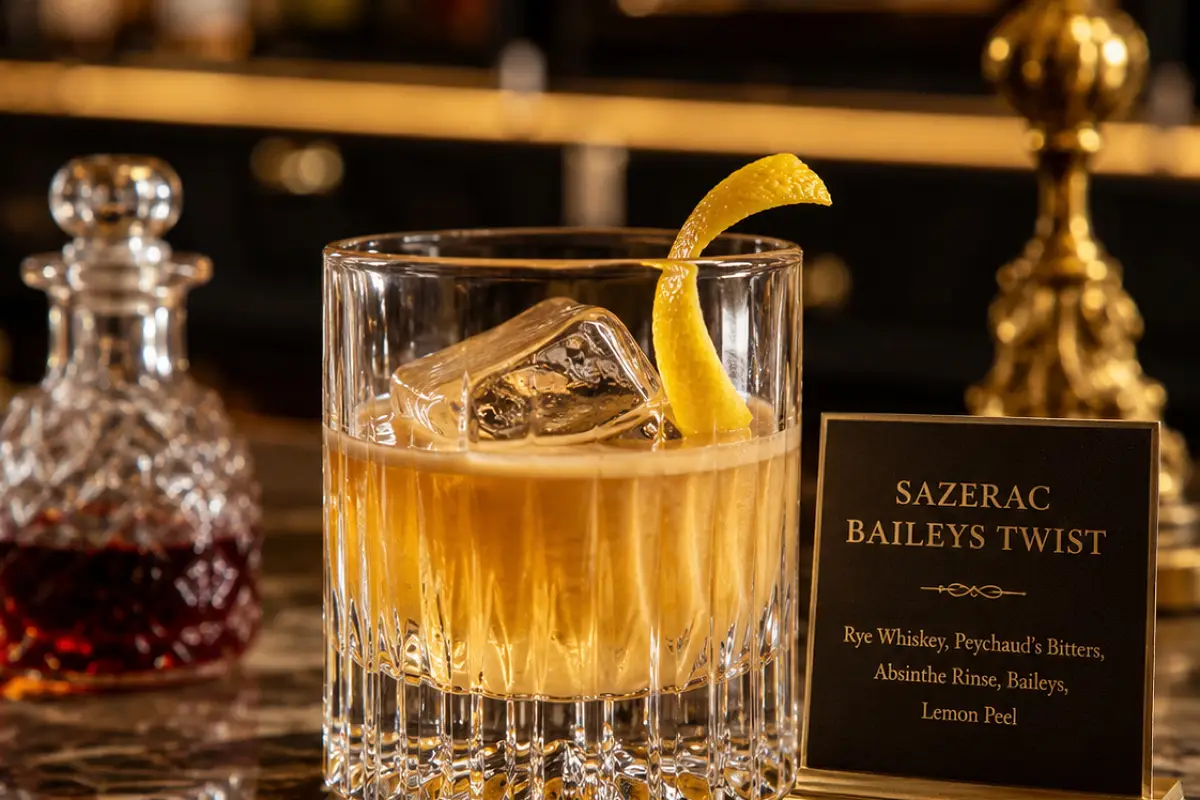 Sazerac with Baileys Cocktail Recipe with SOP, Garnish & Presentation Guide