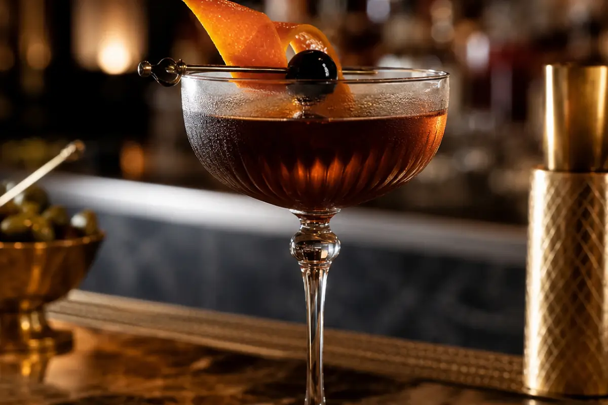 Black Manhattan with Baileys Cocktail Recipe with SOP, Garnish & Presentation Guide