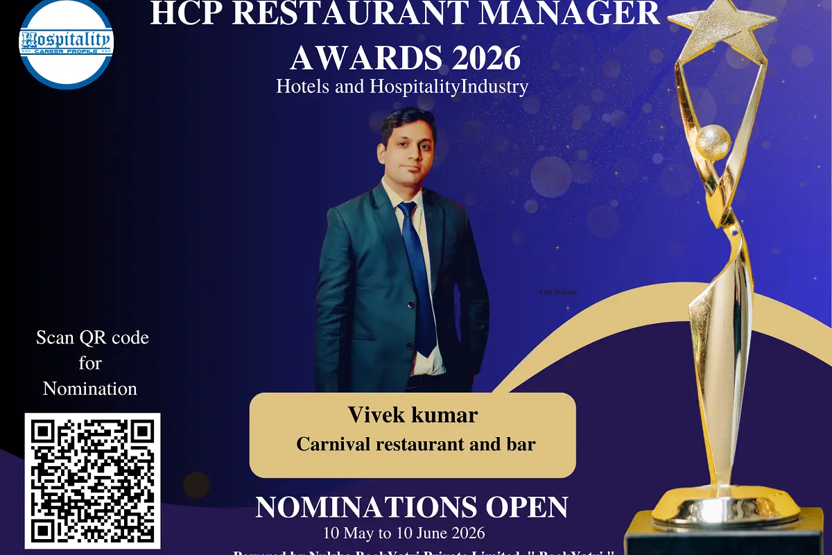 Vivek Kumar, Restaurant Manager of Carnival Restaurant and Bar, Nominated for Restaurant Manager Award 2026