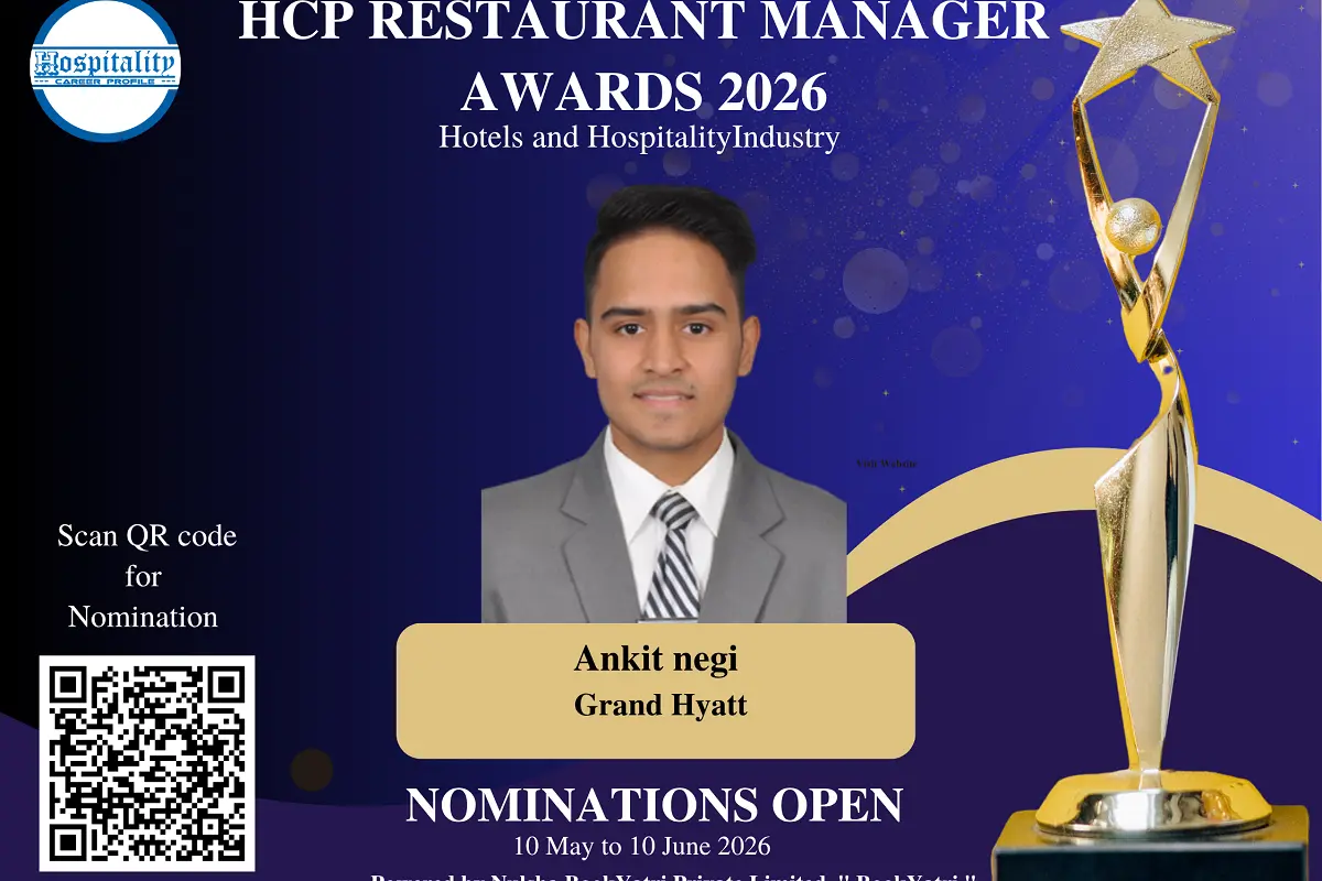 Ankit Negi, Restaurant Manager of Grand Hyatt, Nominated for Restaurant Manager Award 2026