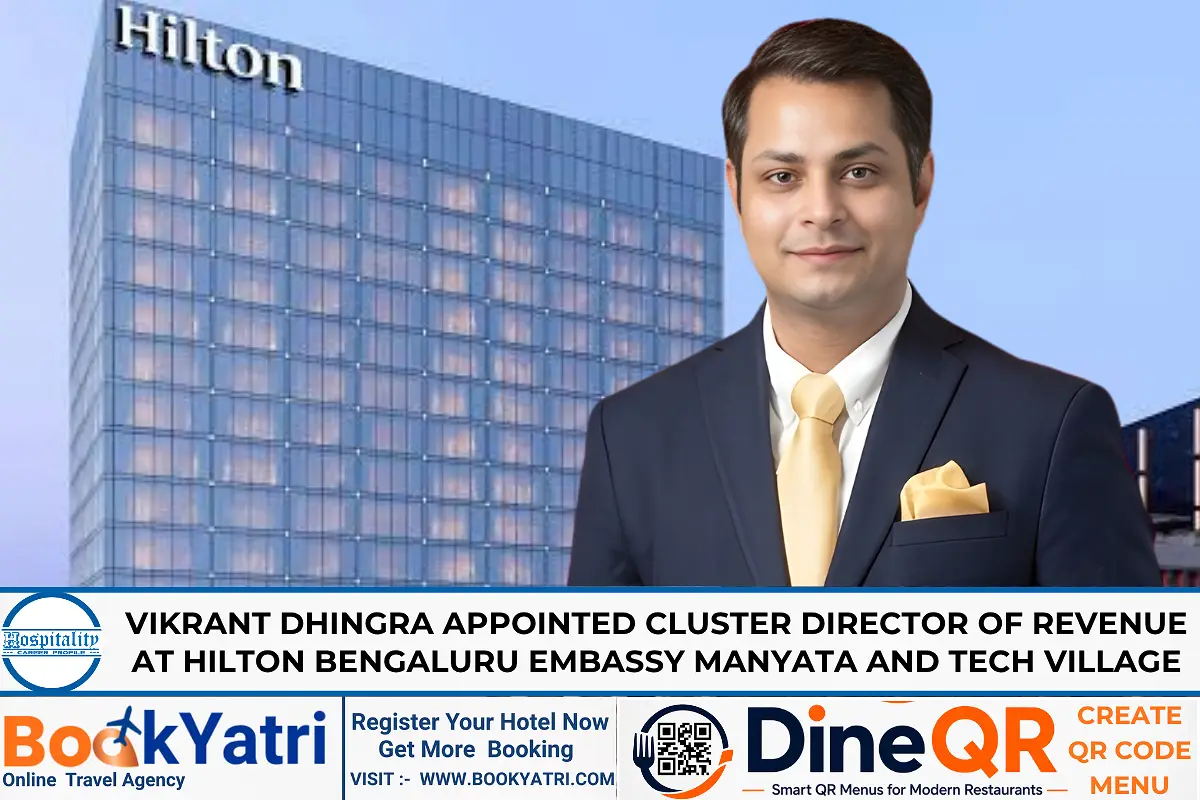 Vikrant Dhingra Appointed Cluster Director of Revenue at Hilton