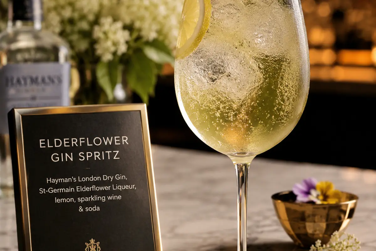 Elderflower Gin Spritz Cocktail Recipe with SOP, Garnish & Presentation Guide