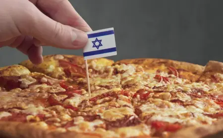 Man Steals Israeli Flag from Giddy's Pizza in Highland Park on Surveillance Video