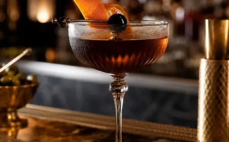 Black Manhattan with Baileys Cocktail Recipe with SOP, Garnish & Presentation Guide