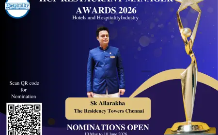 Sk Allarakha, Restaurant Manager of The Residency Towers Chennai, Nominated for Restaurant Manager Award 2026