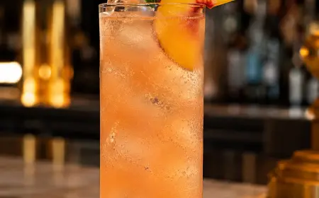 Peach Fizz Cocktail Recipe with SOP, Garnish & Presentation Guide