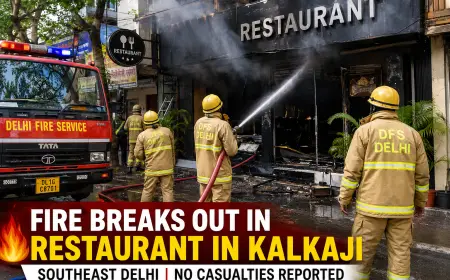 Fire breaks out in restaurant in southeast Delhi’s Kalkaji