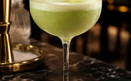 Midori Sour with Baileys Cocktail Recipe with SOP, Garnish & Presentation Guide