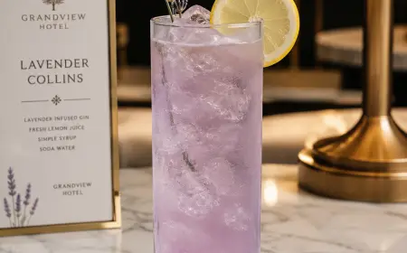 Lavender Collins Cocktail Recipe with SOP, Garnish & Presentation Guide