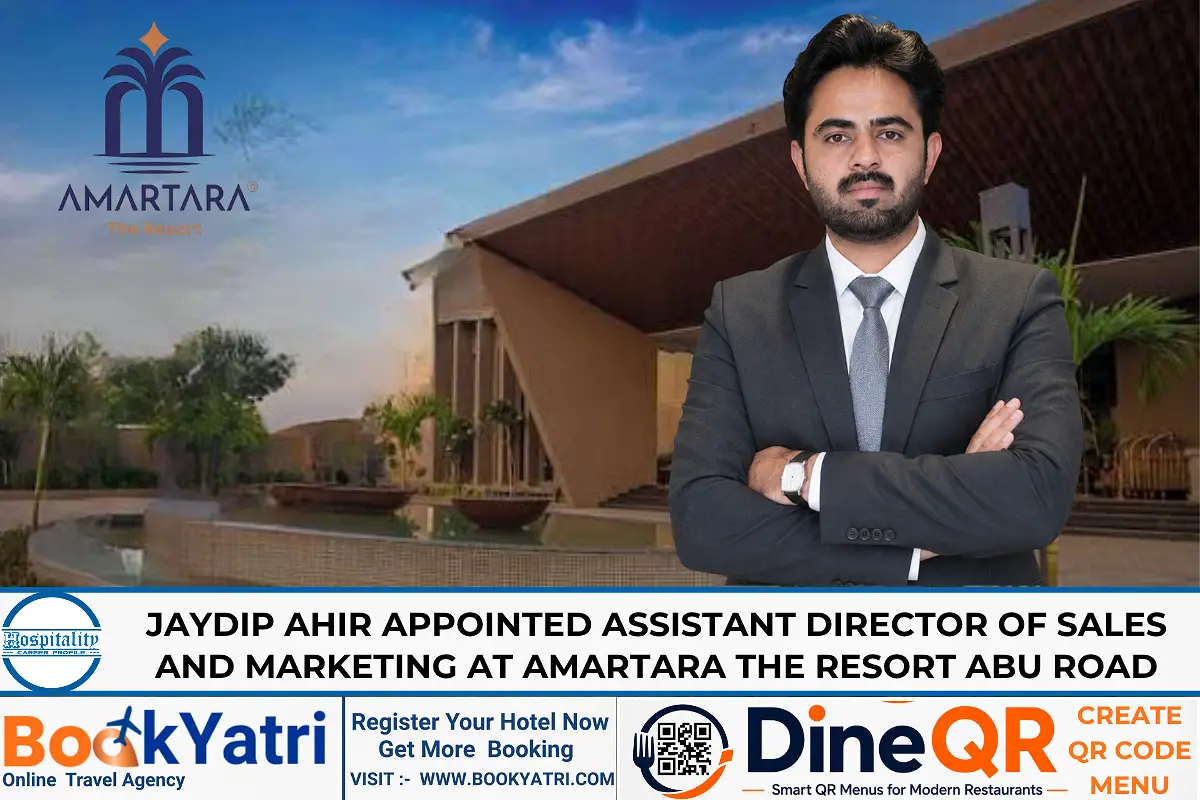 Jaydip Ahir Appointed Assistant DOSM at Amartara The Resort