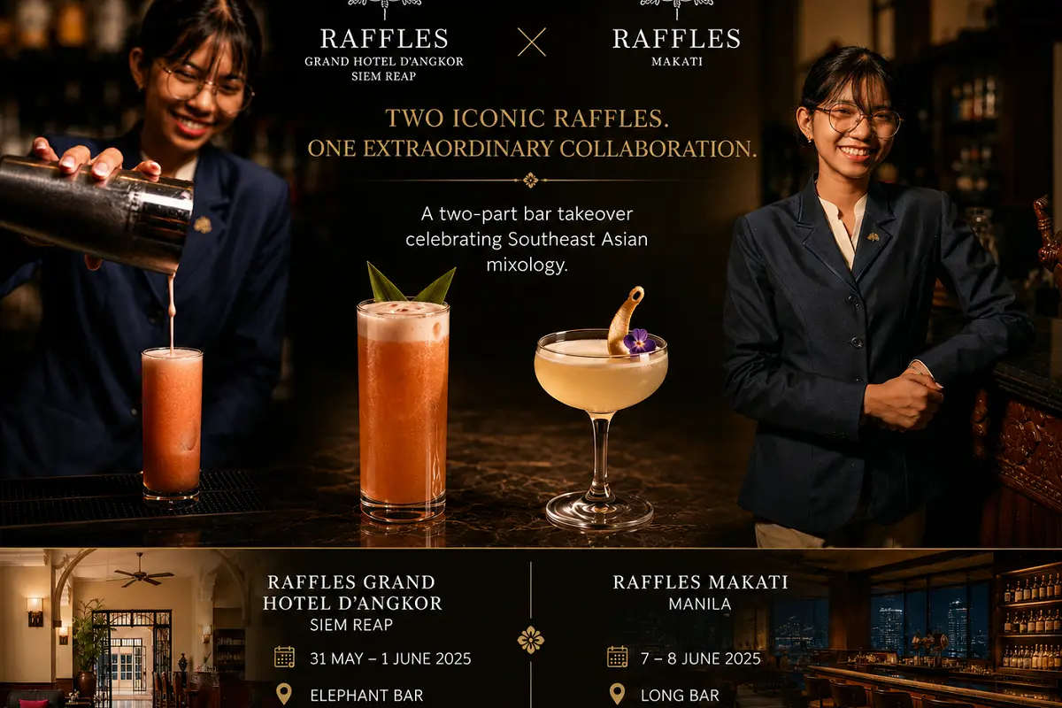 Raffles Grand Hotel d’Angkor and Raffles Makati Launch Exclusive Cross-Country Bar Takeover Series