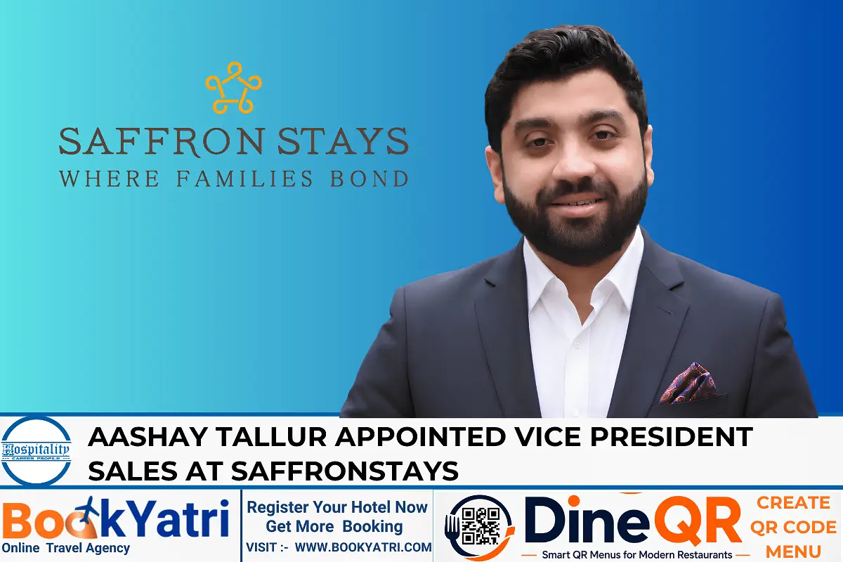 Aashay Tallur Appointed Vice President Sales at SaffronStays