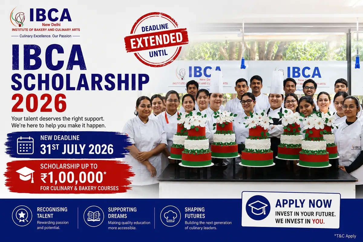 IBCA Extends ₹1 Lakh Scholarship Deadline for Culinary Students