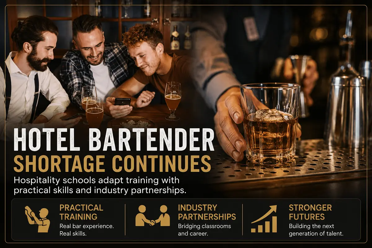 Hotels Face Bartender Shortage as Hospitality Schools Rethink Training