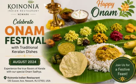 Restaurant Koinonia Indian Restaurant Newark Plans Onam Festival Feast
