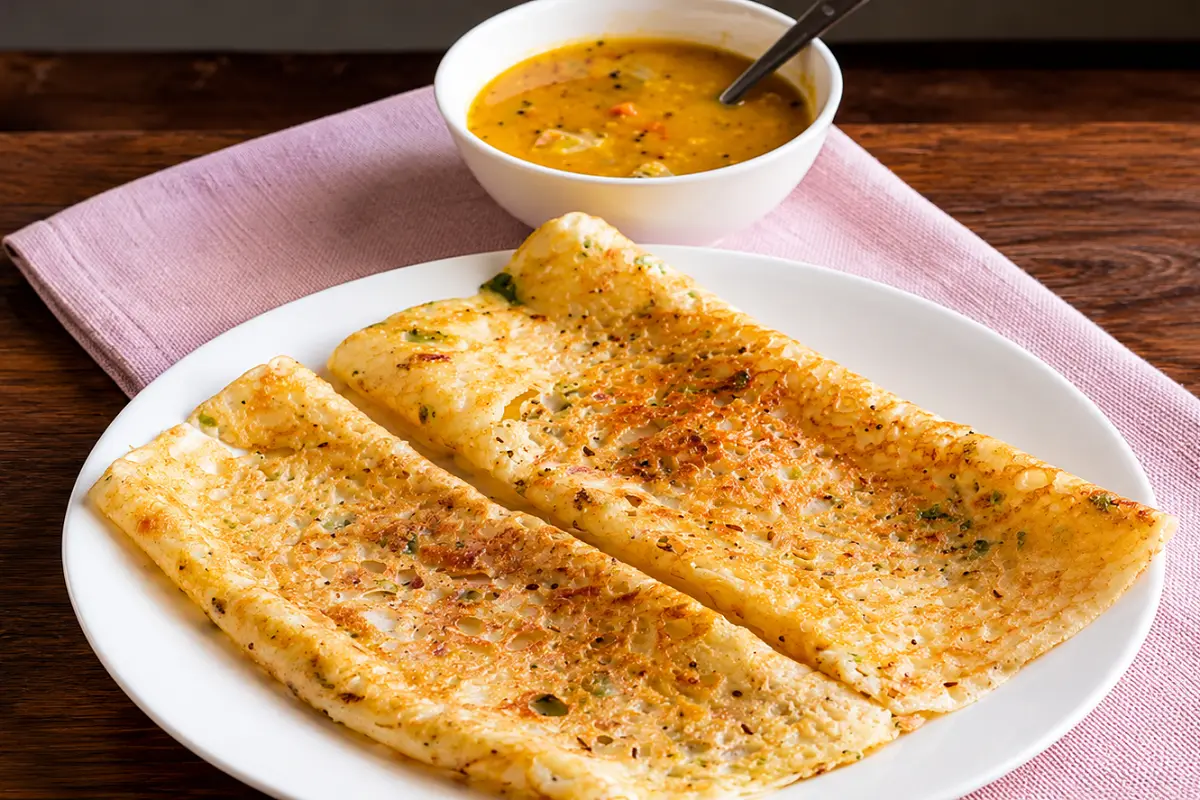 Onion Dosa: Hotel Style Recipe , 25- Minute Easy & Instant