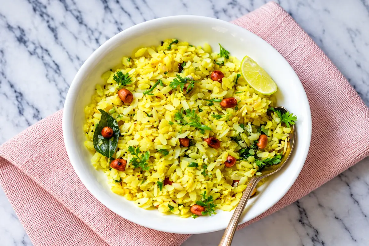 Poha Recipe (Savory Flattened Rice)