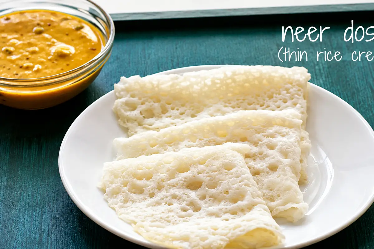 Neer Dosa Recipe (Soft Rice Crepes)