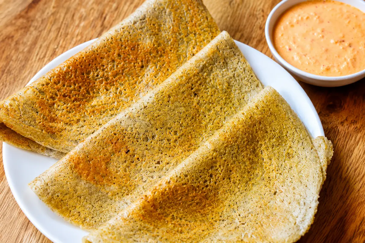 Pesarattu Recipe (Crispy Moong Dal Dosa)