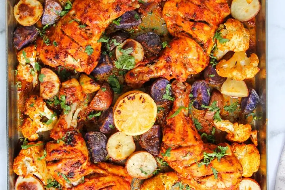 How To Make Sheet Pan Tandoori Chicken and Vegetables ( Stepwise )