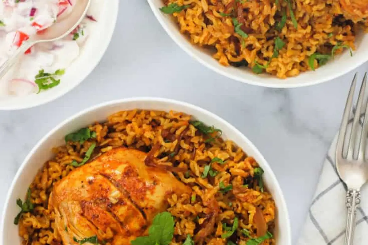 Stepwise Instant Pot Brown Rice Chicken Biryani