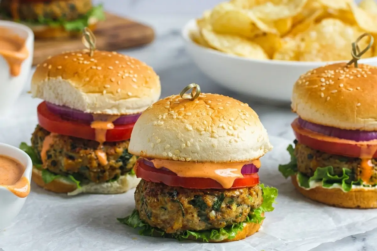 Spicy Masala Chicken Burgers