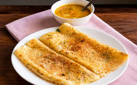 Onion Dosa: Hotel Style Recipe , 25- Minute Easy & Instant