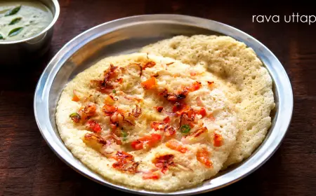 Breakfast Rava Uttapam Recipe 5 Easy & Quick Suji Uttapam Steps