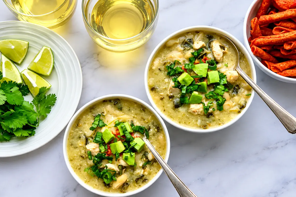 Soup White Chicken Poblano Chili Recipe Easy & Quick Instant Pot in 25 Minutes