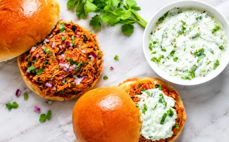 Pulled Butter Chicken Sandwiches