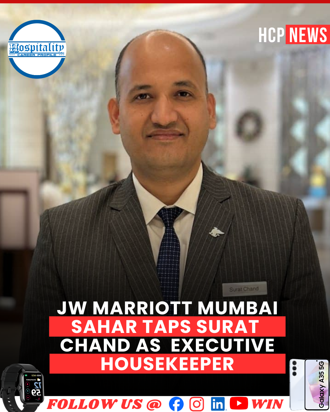 JW Marriott Mumbai Sahar Appoints Surat Chand to Lead Housekeeping