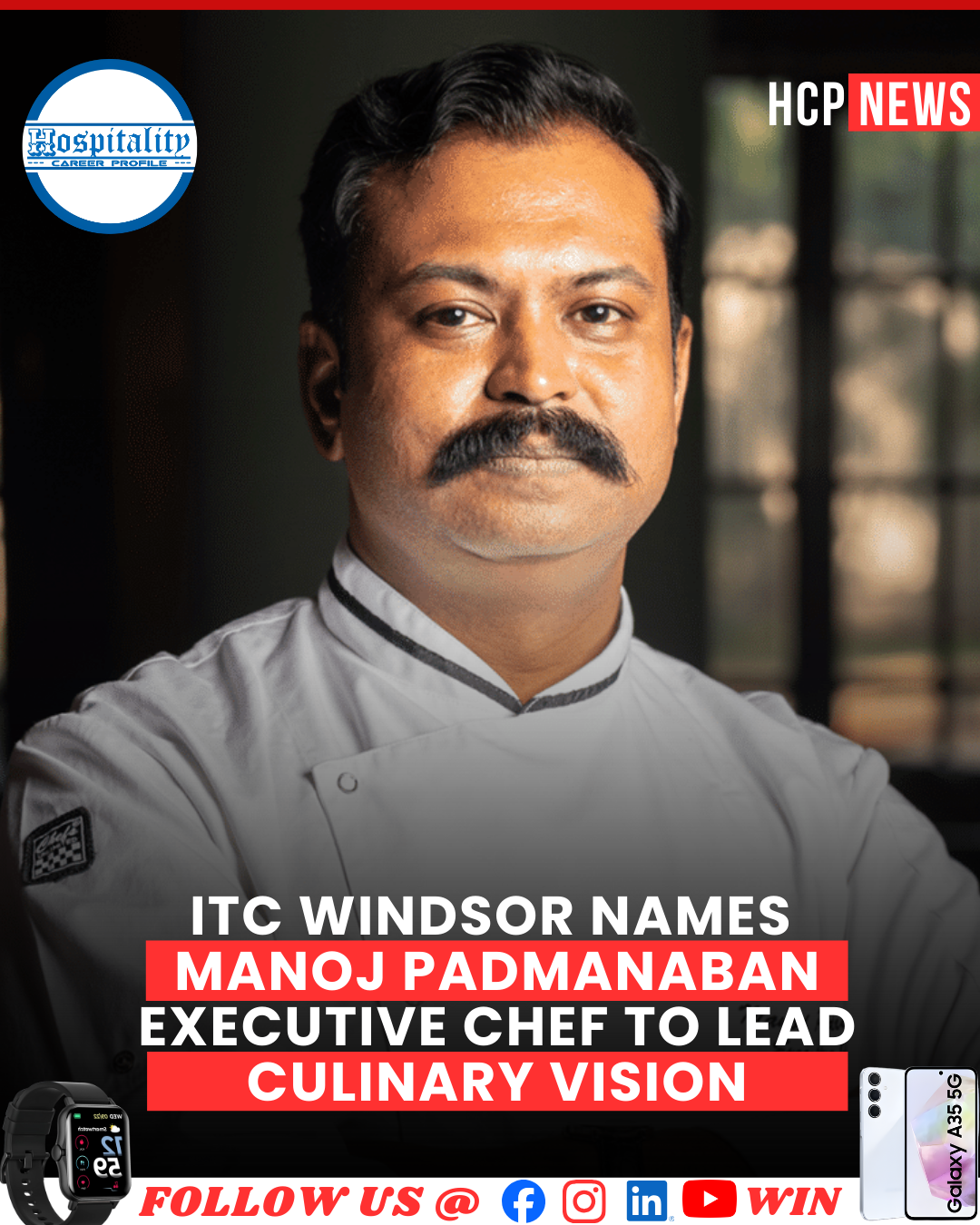 ITC Windsor Names Manoj Padmanaban Executive Chef to Lead Culinary Vision