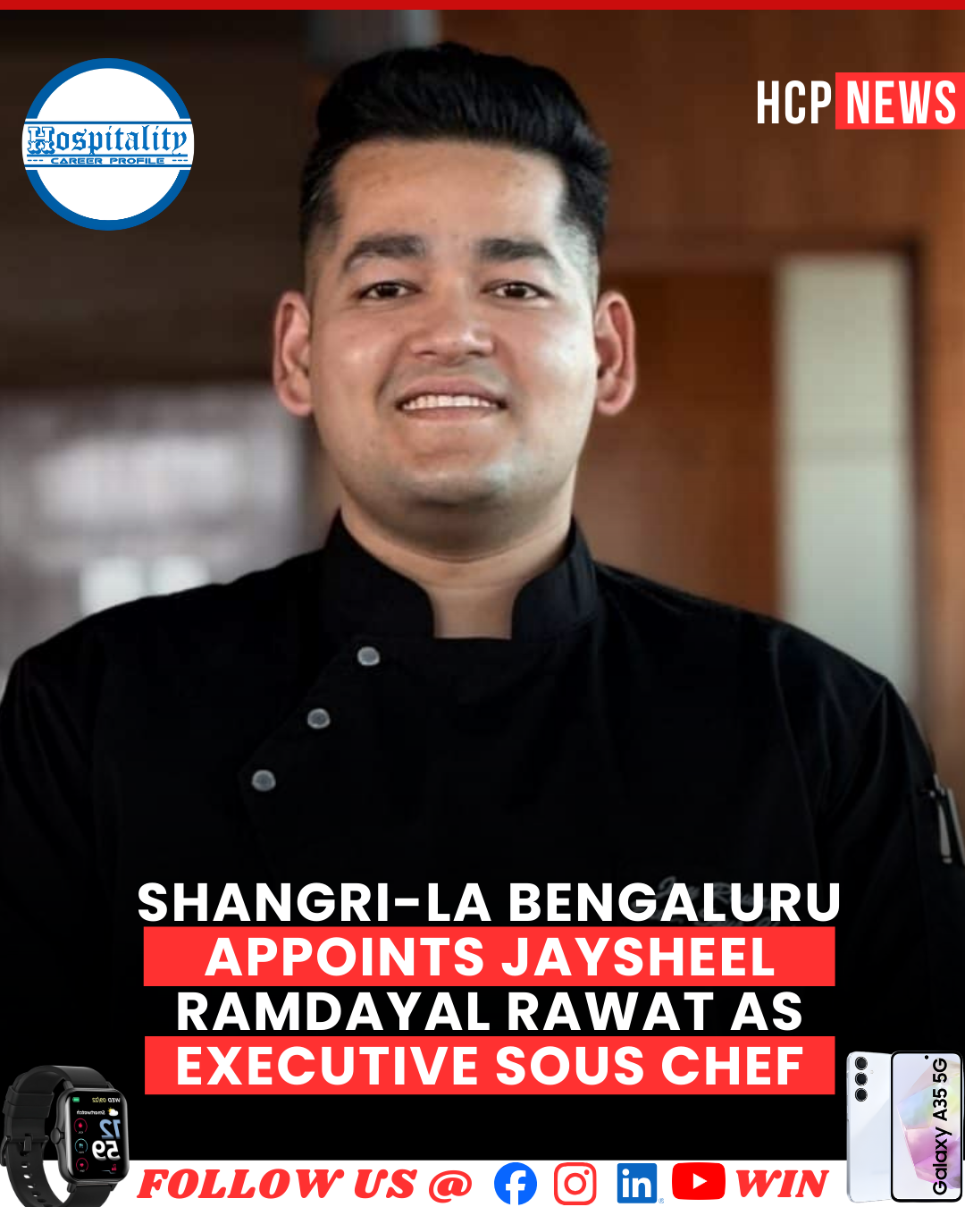 Shangri-La Bengaluru Appoints Jaysheel Ramdayal Rawat as Executive Sous Chef